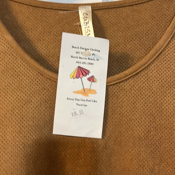 Suede top with fringe - Picture 2 of 3